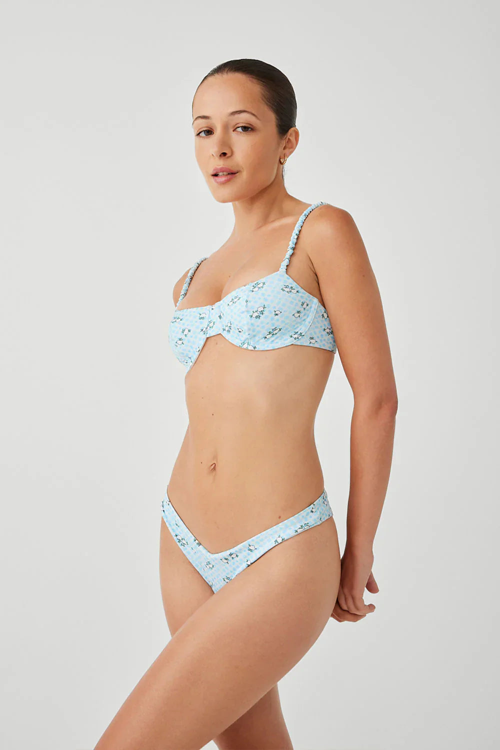Enzo Gingham Cheeky Bikini Bottom - Posie