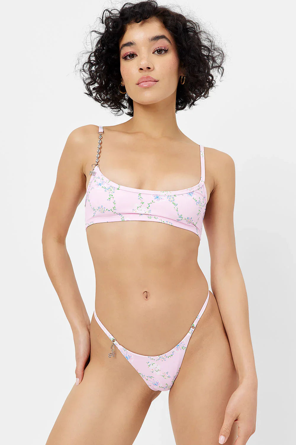 Sara Floral Thong Bikini Bottom - Fairytale