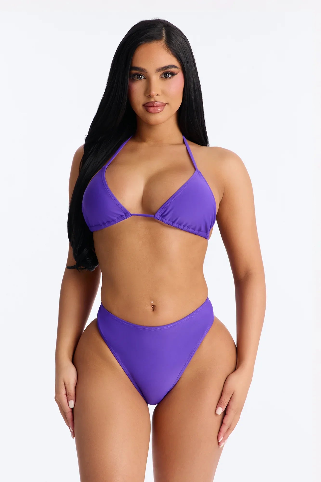 Maui Mix And Match Mid Rise Cheeky Bikini Bottom - Violet