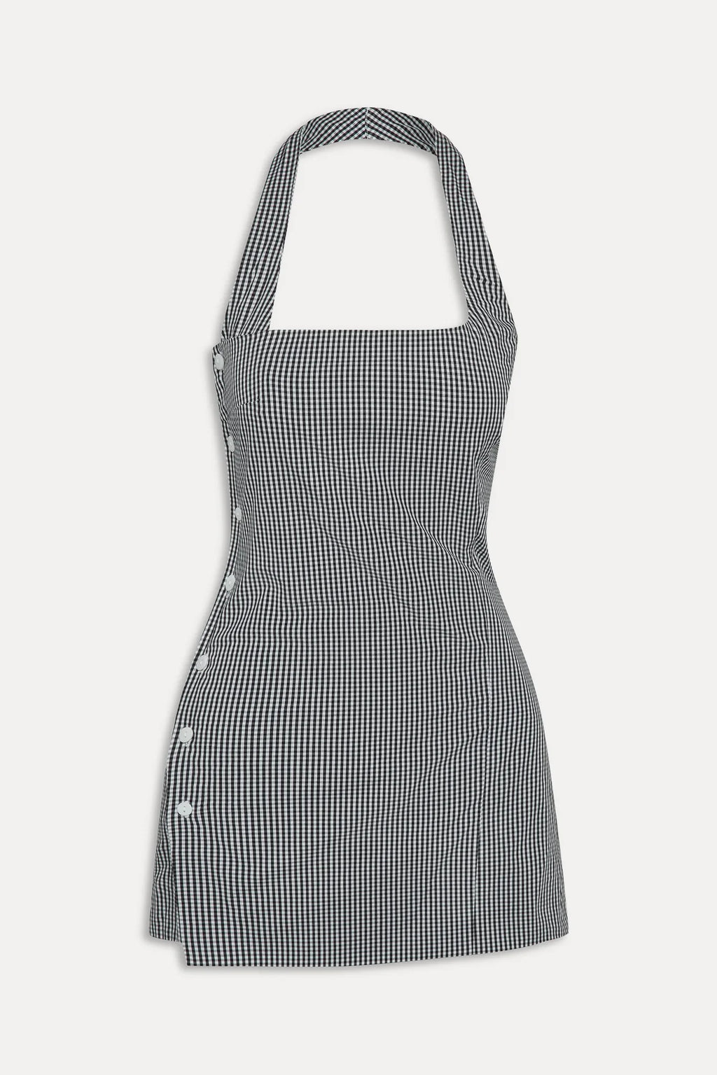 West Cotton Wrap Mini Dress - Morning Gingham