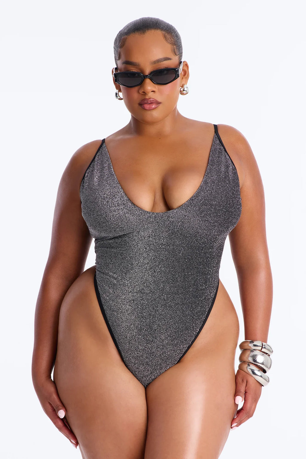 Getting Lost Together 1 Piece Swimsuit - Black