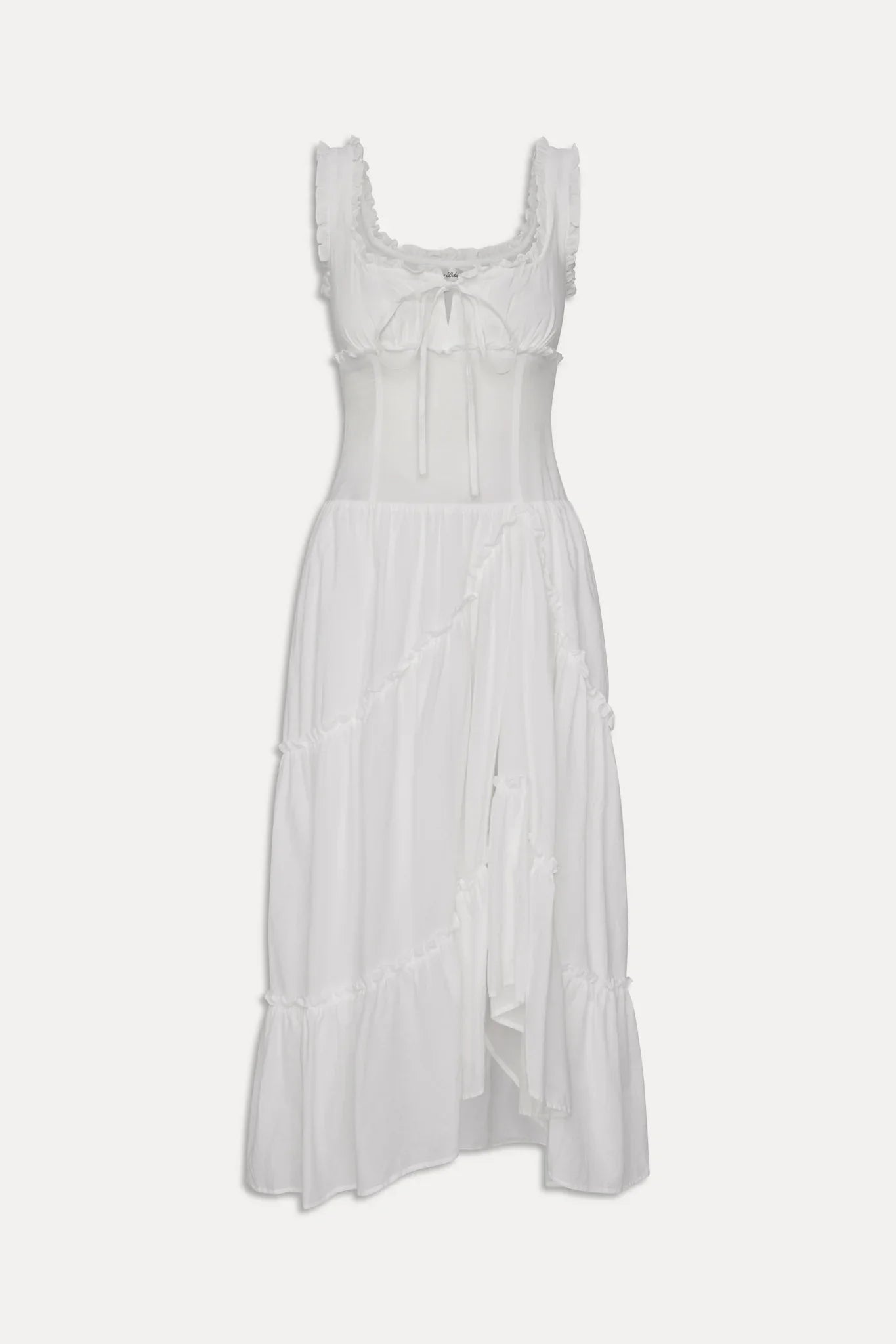 Keepsake Cotton Ruffle Maxi Dress - Daisy White