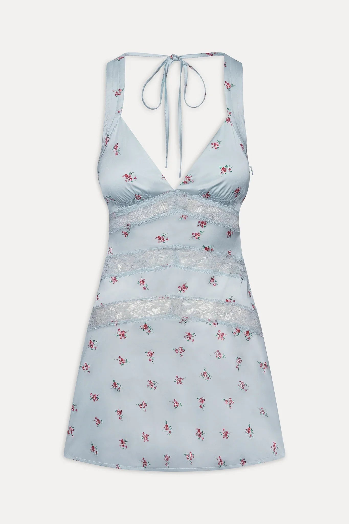 Sedona Satin Lace Mini Dress - Tiny Bouquet