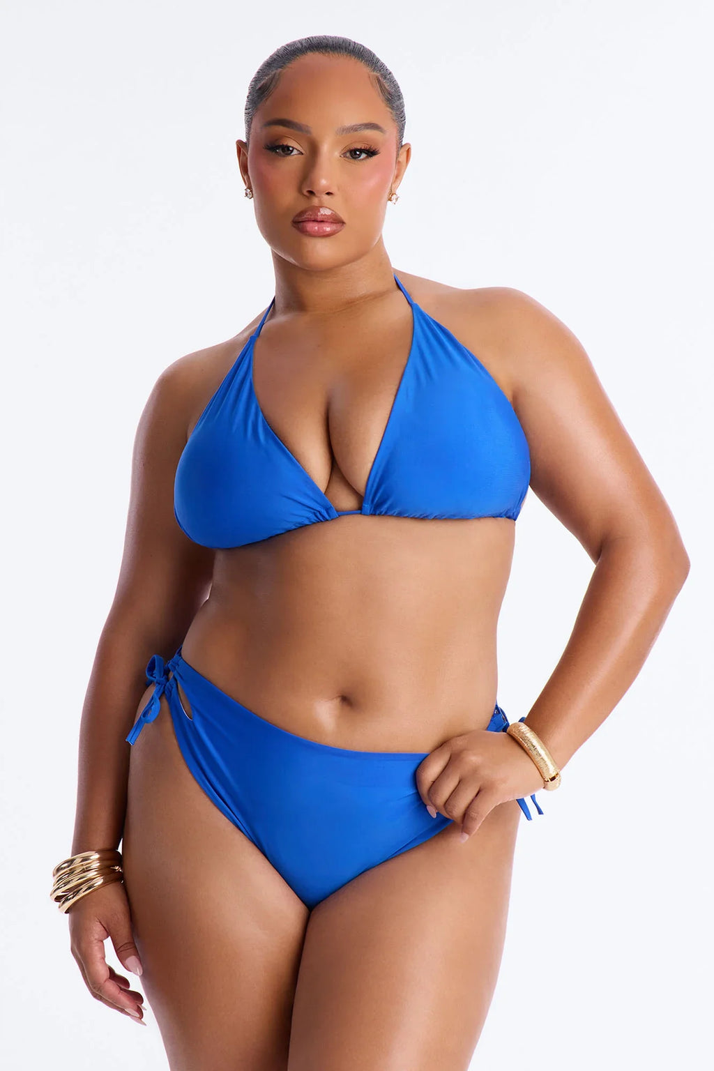 Malibu Blue 2 Piece Graphic T-Shirt Bikini Set - Blue