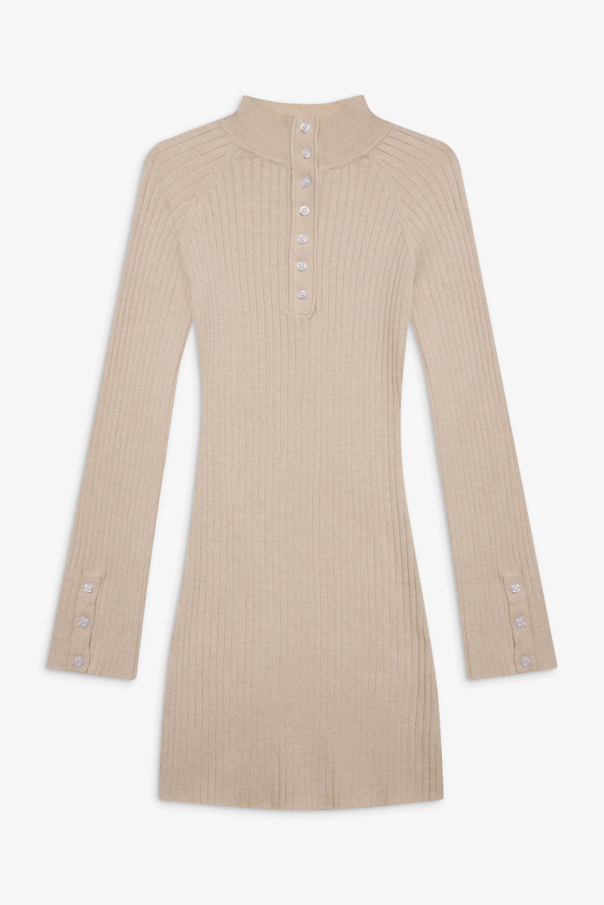 Isla Long  Sleeve Mini Dress - Cream