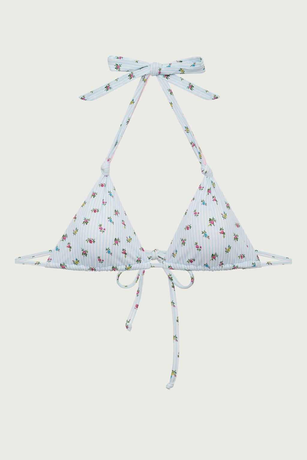 Kealy Reversible Triangle Bikini Top - Cozy Stripe