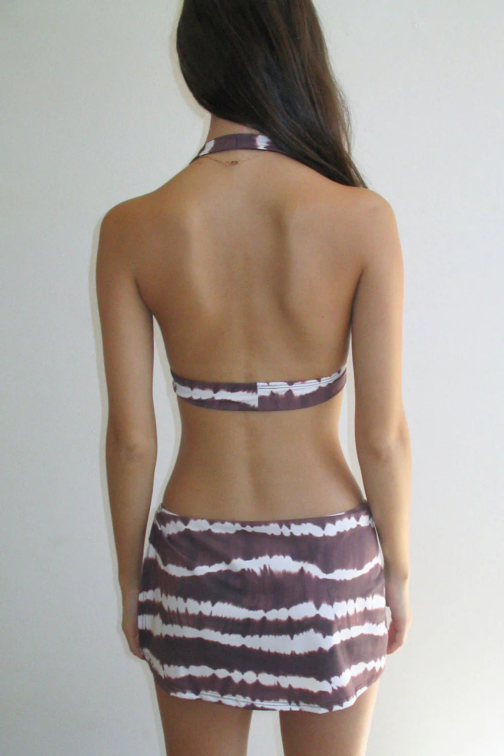 Edie Halter Tie Dye Bikini Top - Taro Tie Dye