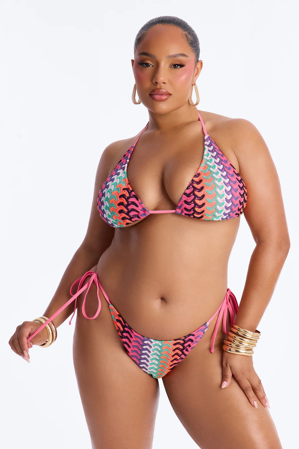 Alicia 4pc Bikini And Coverup Set - Multi Color