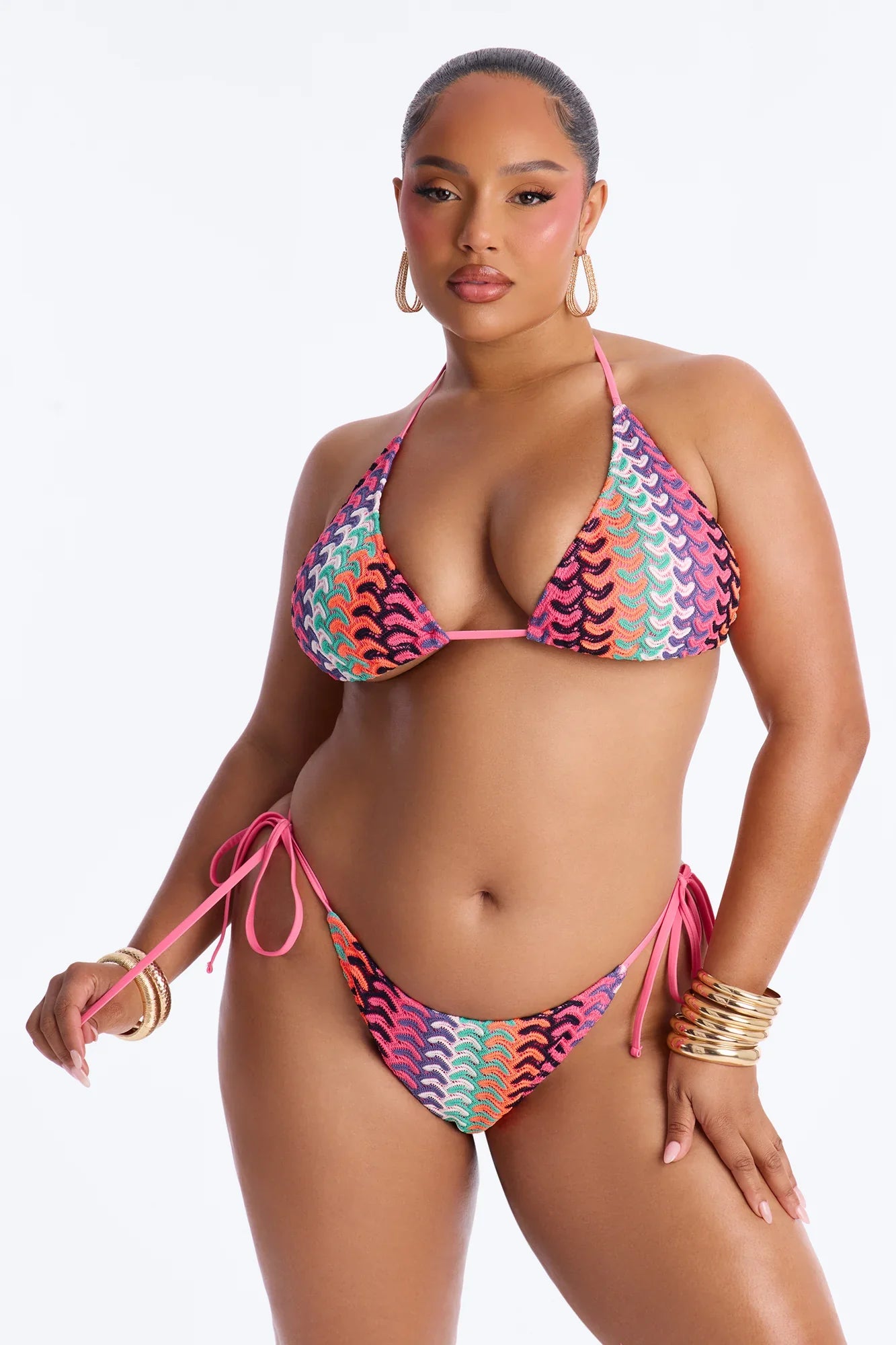 Alicia 4pc Bikini And Coverup Set - Multi Color