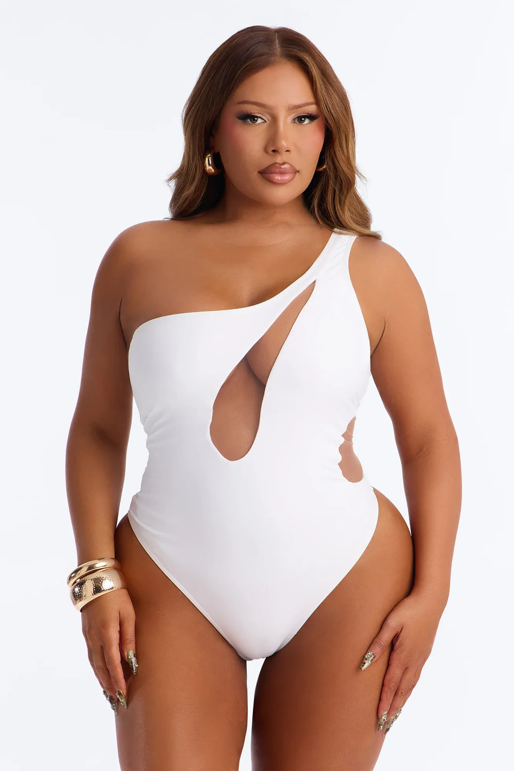 Hot Summer Love 1 Piece Swimsuit - White