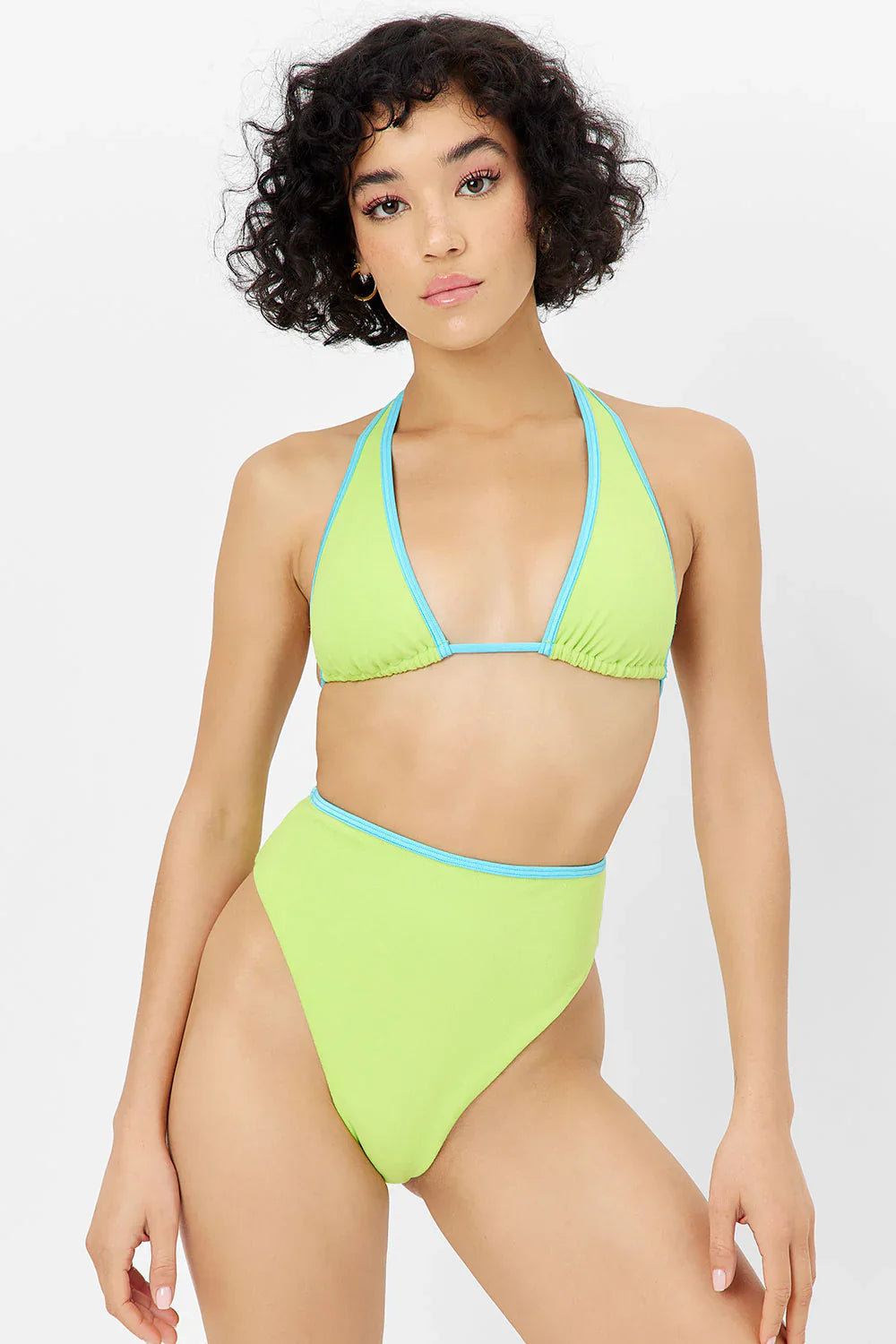 Harlow Terry Halter Bikini Top - Siren