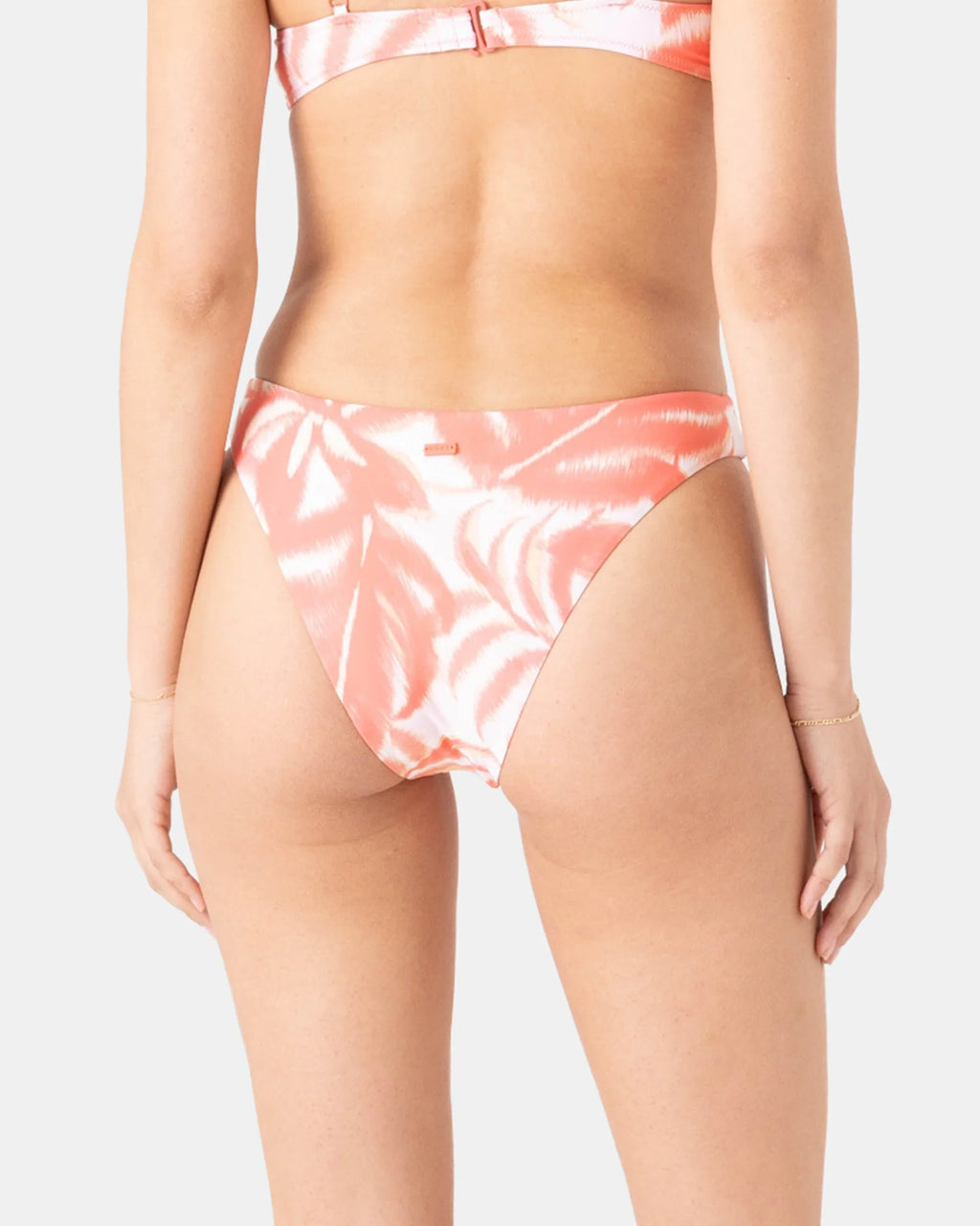 Palm Haze Knotted Scoop Cheeky Bikini Bottom