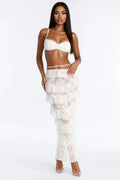 Still Daydreaming Bikini And Coverup Maxi Skirt - White