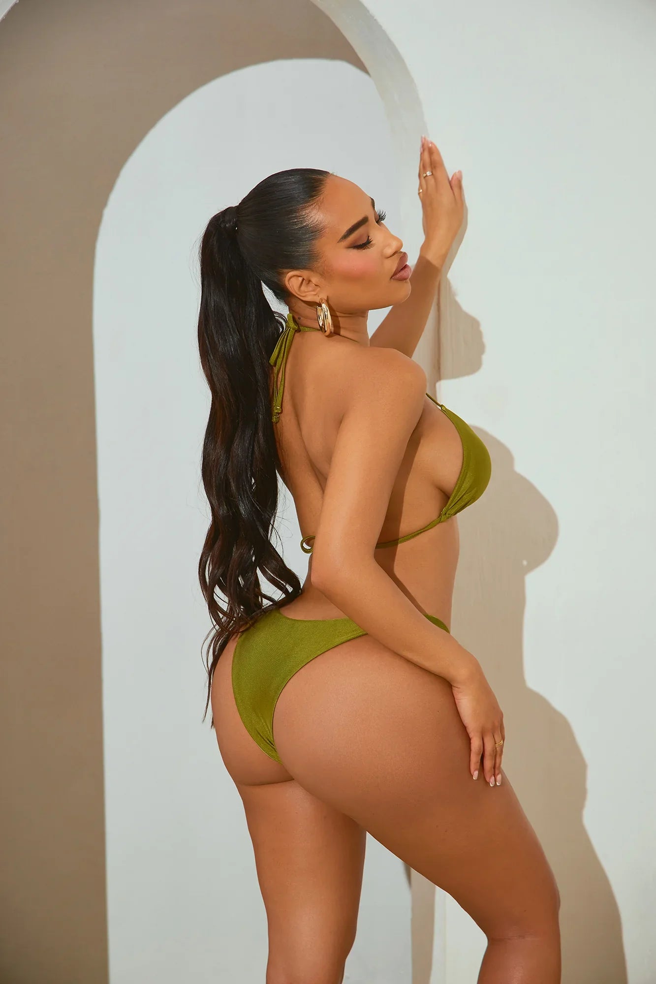 Diana Bikini Cover Up 3 Piece Set - Olive